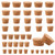40PCS Wine Bottle Corks, Wooden Tapered Cork Plugs Wine Bottle Cork Stoppers Replacement Corks for Wines, Beer Bottles, Jars, DIY Crafts