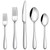50-Piece Silverware Set, Stainless Steel Flatware Set for 10, Food-Grade Tableware Cutlery Set, Utensil Sets for Home Restaurant, Mirror Finish, Dishwasher Safe