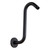 OFFO Shower Head Extension Arm 10 Inch, Matte Black S Shaped Shower Arm with Flange High Rise Goose Neck Shower Arm Extension