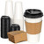 16 oz Disposable Paper Coffee Cups, 100 Pack White Coffee Cups With Lids And Sleeves, Drinking Cups For Cold/Hot Coffee, Water, Juice, or Tea, Hot Paper Cups For Home, Store and Cafe