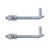 6" J-Bolt Post Hinge, VIVIDA J-Bolt Gate Hinge with 5/8" Male Hinge Pin, for Chain Link Fence Gate, Galvanized Steel, Nuts & Washers Included, 2 Pack