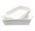 JINSONGDAFA Porcelain Baking Dish, Lasagna Pan,42 oz, Rectangular Baking Pan with Handles, Ceramic Baking Dish with Handles For Casserole, Lasagna, Gratin, Broiling, Roasting, and Baking, White