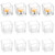 Clear Glass Votive Candle Holders, Hewory 12 Pcs Small Glass Candle Holder, Tealight Candle Holders for Table Centerpiece, Wedding Decorations, Home Decor