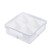 Qushy White Square Plastic Divided Serving Tray with Lid, 5 Compartments Snack Tray Serving Platter for Biscuits, Fruit, Veggie, Candies and Hot Pot