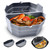 Silicone Slow Cooker Liner, VENZELL Reusable Silicone Crock Pot Liner,Compatible for Crock-Pot 6-8 Quart Oval Slow Cooker Liners,Leakproof Dishwasher Safe Crock Pot Divider Insert,Grey Silicone Slow Cooker Liner