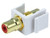 Monoprice 106548 Keystone Jack-Modular RCA with Red Center, White