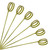 100 Counts Bamboo Cocktail Picks, Fancy Toothpicks Cocktail Skewers, Bamboo Skewers for Appetizers, Charcuterie Accessories, Handmade Bamboo Sticks With Knot, 4.7 Inch Long Cocktail Toothpicks