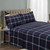 Harper Lane Dark Navy/Red/White Plaid 3-Piece Sheet Set Twin 66x96