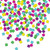 Beistle CN315 Small Multicolor Square Cutout Plastic Confetti-1 pack / .5oz, 0.5 oz