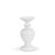 Abbott Collection 27-Roman Sm Wht Shaped Pillar Holder-8" H, Small, White
