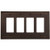 Amerelle Steps Quadruple Rocker Cast Metal Wallplate in Aged Bronze