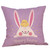 ?JFLYOU Easter Rabbit Home Decor Pillow Covers Cotton Linen Cute Bunny Throw Cushion Case(Multicolor,L)