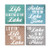 Carson Lake Life Square House Coaster Set