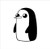 Gunter Penguin Decal - Vinyl 5" Tall (Color: Black) Decal Laptop Tablet Skateboard car Windows Stickers