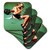 3dRose CST_204074_3 Print of Elvgren Pinup Maid Semi Nude Ceramic Tile Coasters (Set of 4)