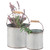 Primitives by Kathy Decorative Bucket Set, 7" Diameter x 6", Metal, 2 Count