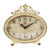Creative Co-Op Distressed Pewter Mantel Clock, Cream