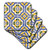 3dRose Portugal Aveiro Blue and Yellow Tilework, Azulejo, Historic District (Set of 8) Soft Coasters