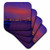 3dRose cst_21690_2 San Diego Skyline Sunset Soft Coasters, Set of 8