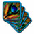 3dRose CST_25833_3 Feather of a Peacock Ceramic Tile Coasters, Set of 4