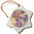 3dRose orn_24381_1 Ribbon and Cake Happy 30th Birthday Snowflake Ornament, Porcelain, 3-Inch