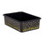 Fun Express Black Confetti Large Plastic Storage Bin - 1 Piece - Educational And Learning Activities For Kids