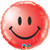Qualatex Foil Balloon 029636 Smiley Face-Red, 18", Multicolor