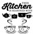 2 Pack This Kitchen is Seasoned with Love Wall Sticker with Coffee Tea Cups Wall Decals, Removable DIY Vinyl Wall Sign Art Decor Home Decoration for Kitchen Living Room Bedroom