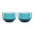 Lenox Sprig & Vine 2-Piece Glass Bowl Set, 2.00 LB, Blue
