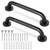 2 Pack Grab Bars for Bathtubs and Showers, 12 Inch Anti-Slip Handle for Elderly, Handicap, Seniors (Black)