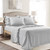 Lush Decor Reyna 4 Piece Ruffle Sheet Set, Queen, Light Gray