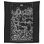 The Empress Tarot Card Tapestry (Black & White) - Female Vampire - Gothic Halloween Home Decor Wall Hanging (80" x 68")