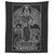The Ghoulish Garb Temperance Tarot Card Tapestry (Black & White) - Crying Angel Statue - Gothic Halloween Home Decor Wall Hanging (60" x 50")