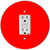 Rikki Knight RND-GFISINGLE-164 Round Single GFI Light Switch Plate, Red
