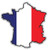 GT Graphics France Map Flag Country Shape - 3" Vinyl Sticker - for Car Laptop I-Pad Phone Helmet Hard Hat - Waterproof Decal