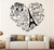 Vinyl Wall Decal Paris France Heart Travel Eiffel Tower Love Romance Stickers Large Decor (1144ig) Black
