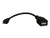 QVS CC2218XMF USB Adapter - 6 in - 5 Pin Micro-USB Type B (M) to 4 Pin USB Type A (F), Black