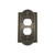 Nostalgic Warehouse 719788 Meadows Switch Plate with Outlet, Antique Pewter