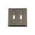 Nostalgic Warehouse 719807 Deco Switch Plate with Double Toggle, Antique Pewter