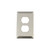 Nostalgic Warehouse 720028 Deco Switch Plate with Outlet, Satin Nickel