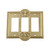 Nostalgic Warehouse 720075 Meadows Switch Plate with Triple Rocker, Unlacquered Brass