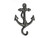 Hampton Nautical Rustic Silver Decorative Cast Iron Anchor Wall Hook 5" - Rustic Wall Art - Vintage Wall Decor