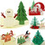 Unkonwn Christmas Cards,TreeriSea Popup Cards 6 Pack 3D Greeting Holiday Cards with Envelopes Handmade Thank You Card for New Year Xmas
