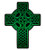 GT Graphics Green Celtic Cross - 3" Vinyl Sticker - for Car Laptop I-Pad Phone Helmet Hard Hat - Waterproof Decal