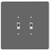 Rikki Knight 1174 Double Toggle Dark Grey Color Design Light Switch Plate