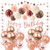Rose Gold Party Decorations Set 30 Piece Party Supplies with Balloons, Paper Pom Poms, Paper Garland for Wedding, Bridal, and Baby Shower, Birthday Party