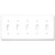 NEU 5 Toggle Mid-Size Switch Cover Wall Plates, 5-Gang 10.2" x 4.75", Unbreakable Polycarbonate Thermoplastic, Glossy White