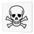 3dRose ht_130685_1 Skull and Crossbones-Iron On Heat Transfer, 8 by 8", for White Material