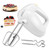 YueCCX Hand Mixer Electric, Updated Steel 5-Speed Hand Mixer with Turbo Handheld Kitchen Mixer, Stainless Steel Egg Whisk with 2 Beaters Sticks and 2 Dough Sticks for Whipping Cream, Cakes
