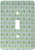 3dRose lsp_26781_1 Pink Green Floral Pattern On Blue Green Background Single Toggle Switch